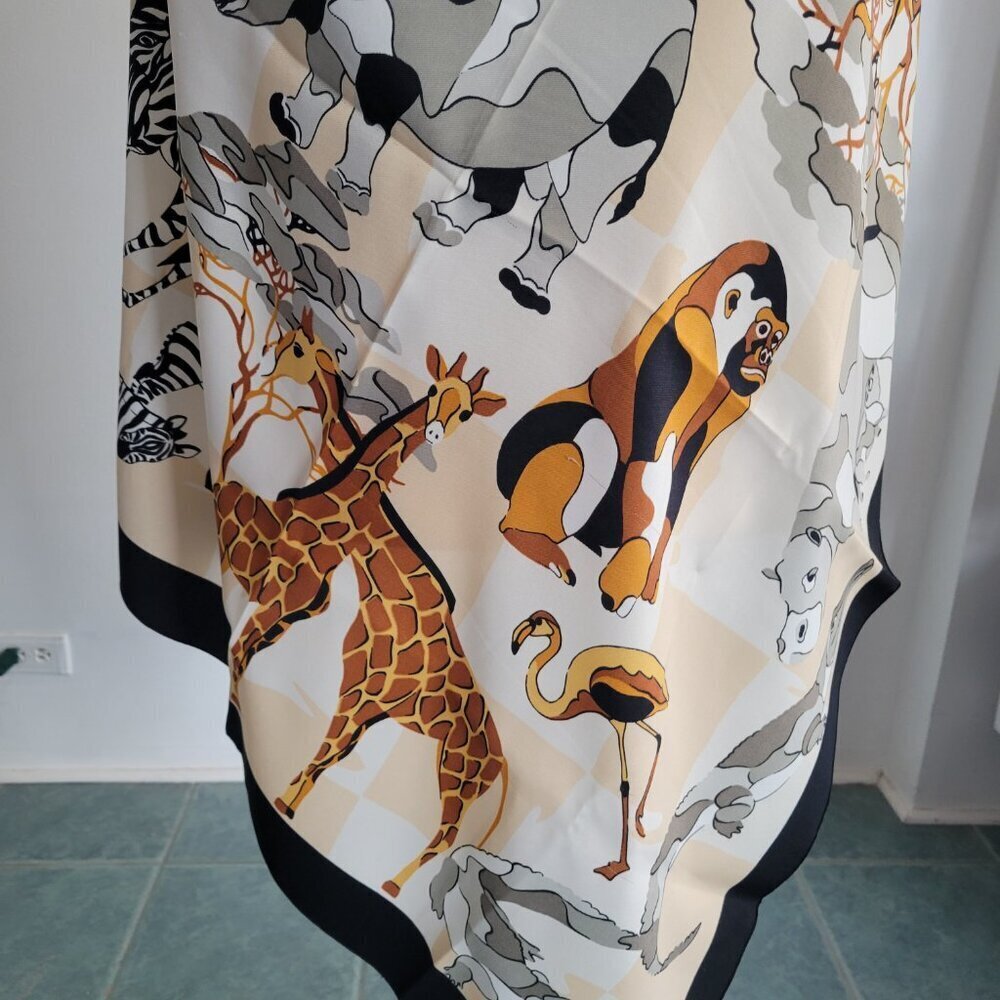 Unbranded Women’s Colorful Jungle Animal Print Scarf - Picture 5 of 12